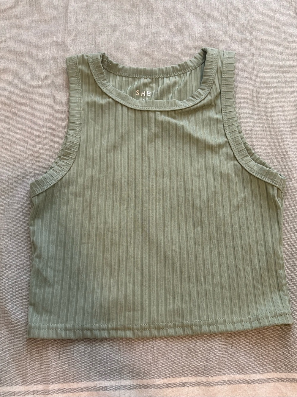 Ribbed Tank Top in Sage Green